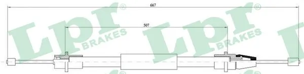 Купити AD3502041 Adriauto Трос ручного гальма задній, правий