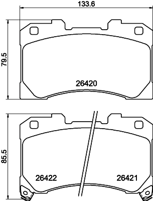 0446552370 Toyota Передні гальмівні колодки