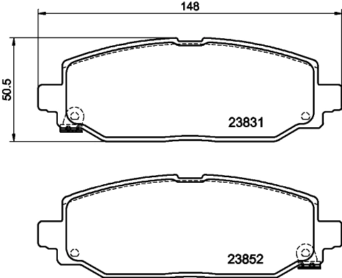 K68386838AA Chrysler Колодки гальмівні задні, дискові