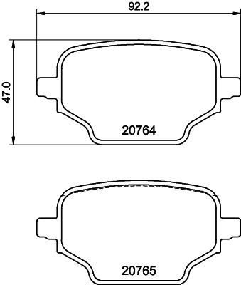 Задні гальмівні колодки 1688139780 Peugeot/Citroen
