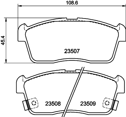 Купити 8DB355009631 HELLA Колодки гальмівні передні, дискові