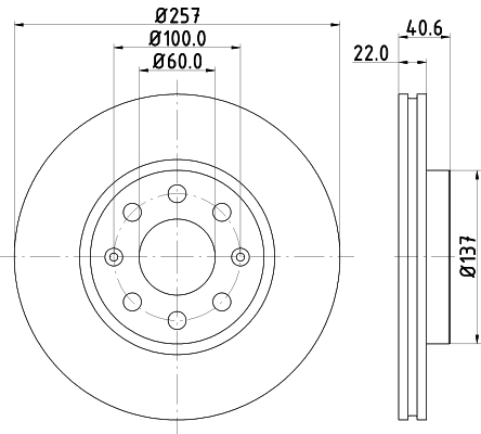 Купити 8DD355112581 HELLA Ротор гальмівний