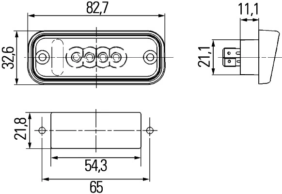 2KA010278317 HELLA Ліхтар освітлення номерного знака