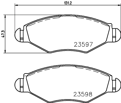 Купити 8DB355009411 HELLA Колодки гальмівні передні, дискові