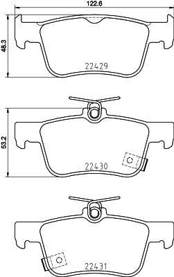 Задні дискові колодки Tomex 18871