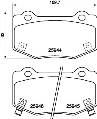 22847817 Opel Колодки гальмівні задні, дискові
