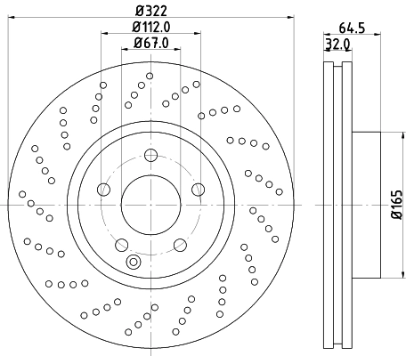 Купити 8DD355114231 HELLA Ротор гальмівний
