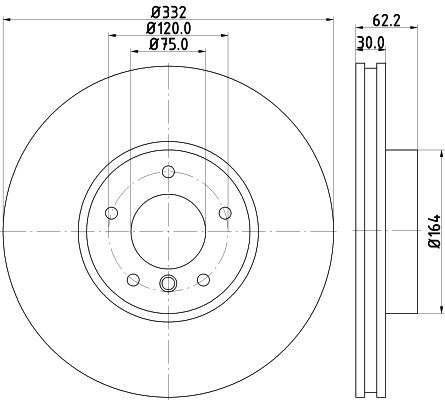 Купити 8DD355117731 HELLA Ротор гальмівний