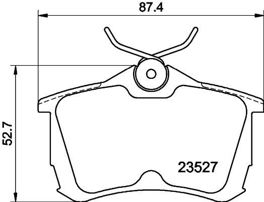 Купити 8DB355009511 HELLA Задні колодки