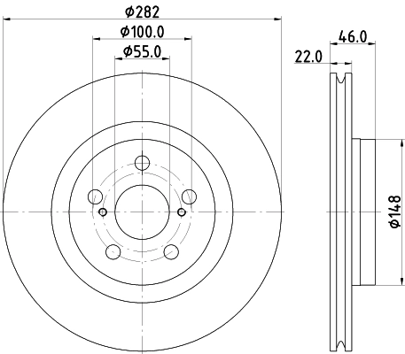 194830 Maxgear Гальмо дискове переднє