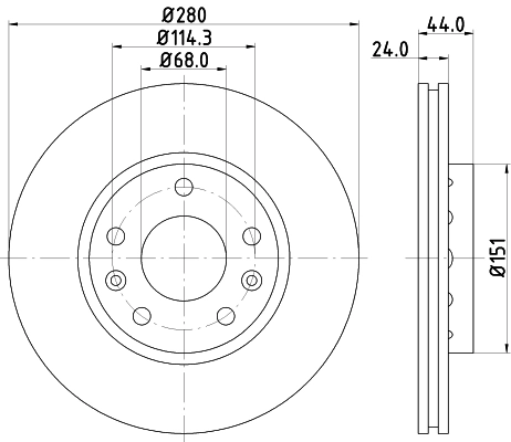 Купити 8DD355116151 HELLA Ротор гальмівний