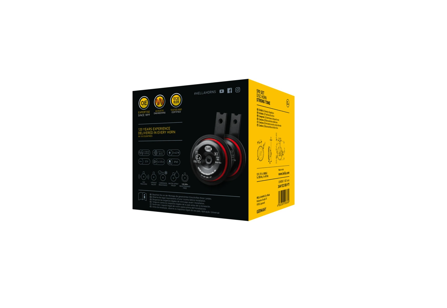 Сигнал звукової, клаксон HELLA 3AM922000971 ціна, від 17.95 USD