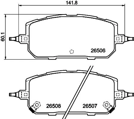 Гальмівні колодки Mazda L2Y626248 ціна, від 52.91 USD
