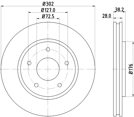 Купити 8DD355115841 HELLA Ротор гальмівний