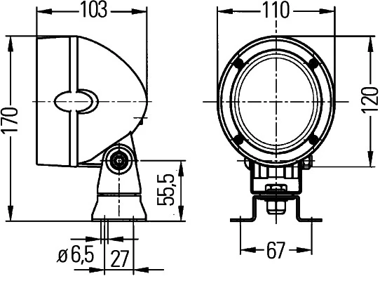 1GM996134321 HELLA Ліхтар додатковий, універсальний