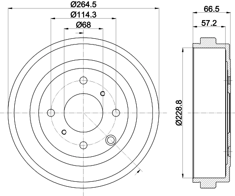Купити BD6884 Kavo Parts Барабан гальмівний задній