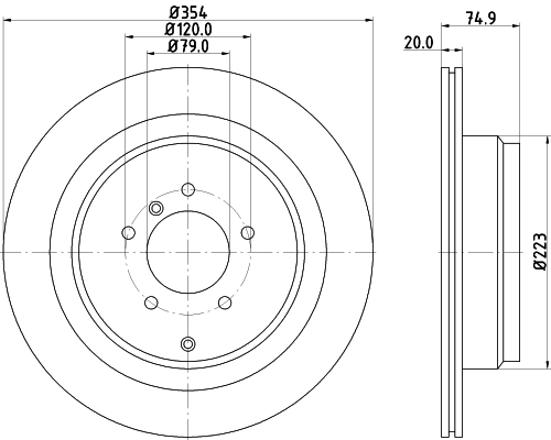 Купити 8DD355115291 HELLA Диск заднього гальма