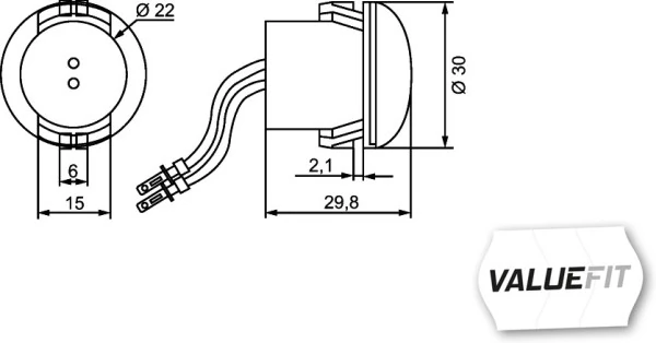 2PG357011021 HELLA Габарит передній лівий