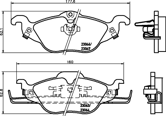Купити 8DB355008571 HELLA Колодки гальмівні передні, дискові