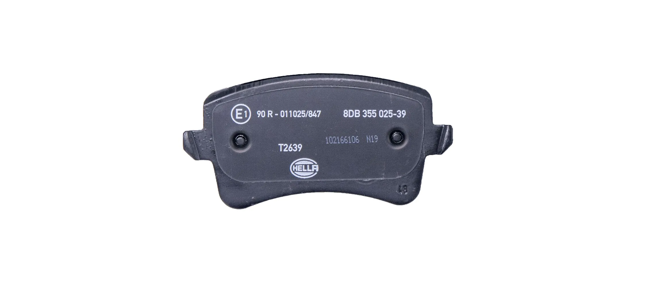 8DB355025391 HELLA Колодки гальмівні задні, дискові
