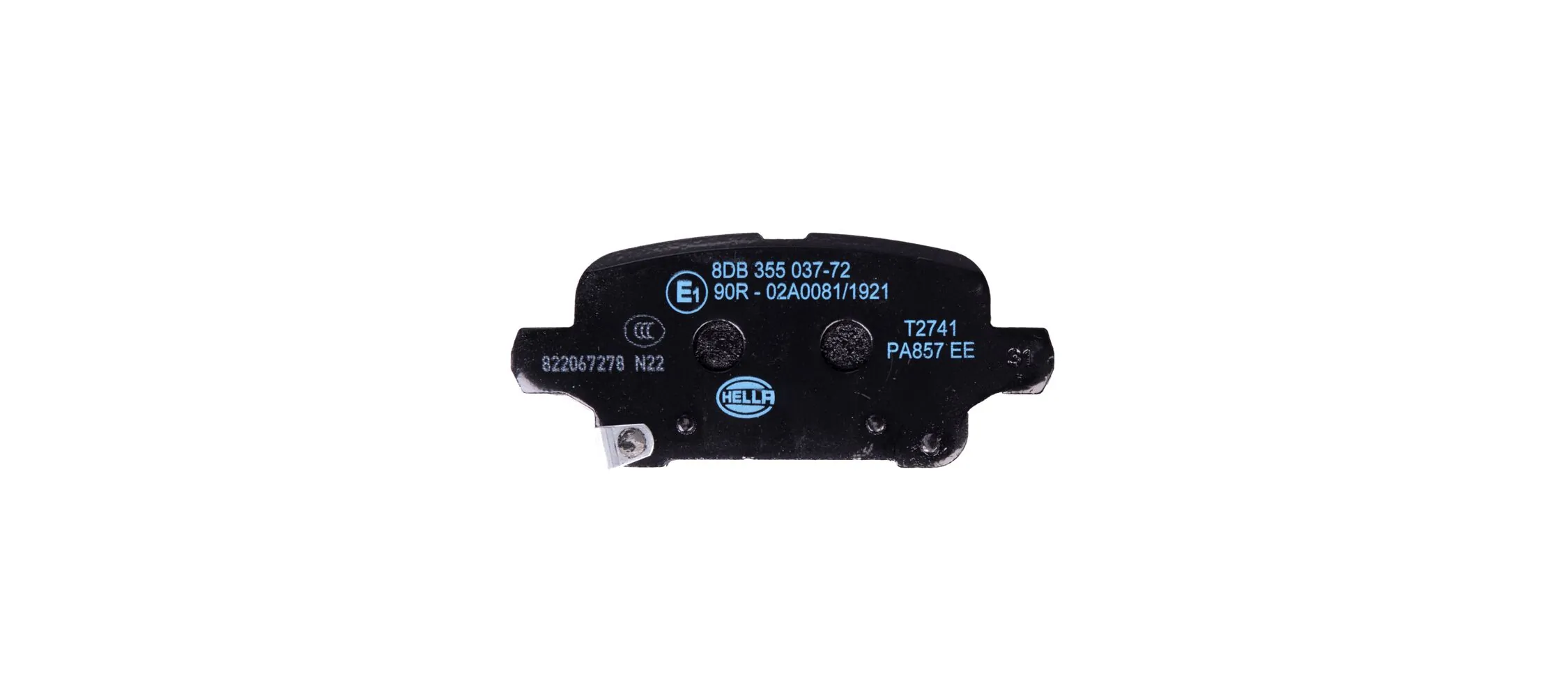 8DB355037721 HELLA Колодки гальмівні задні, дискові