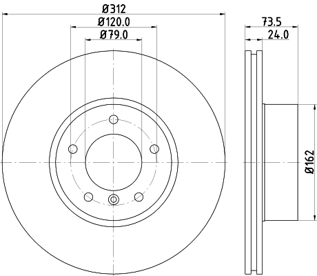 Купити 8DD355128921 HELLA Ротор гальмівний