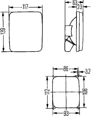 2NE005200001 HELLA Задня противотуманка