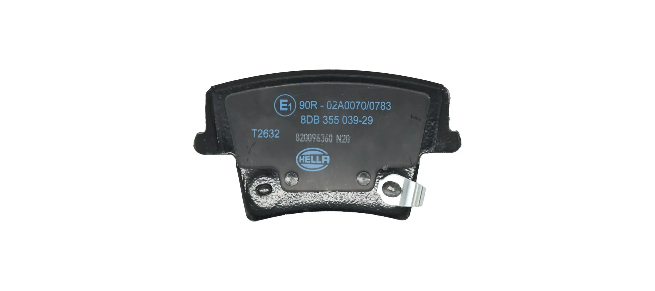 8DB355039291 HELLA Колодки гальмівні задні, дискові