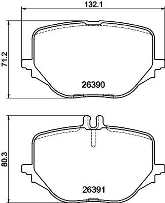A0004209402 Mercedes Колодки гальмівні задні, дискові