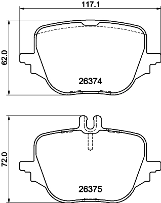 A0004204103 Mercedes Колодки гальмівні задні, дискові