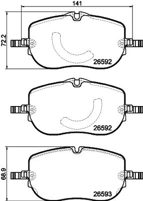 Гальмівні колодки Mercedes A0004200004 ціна, від 60.48 USD