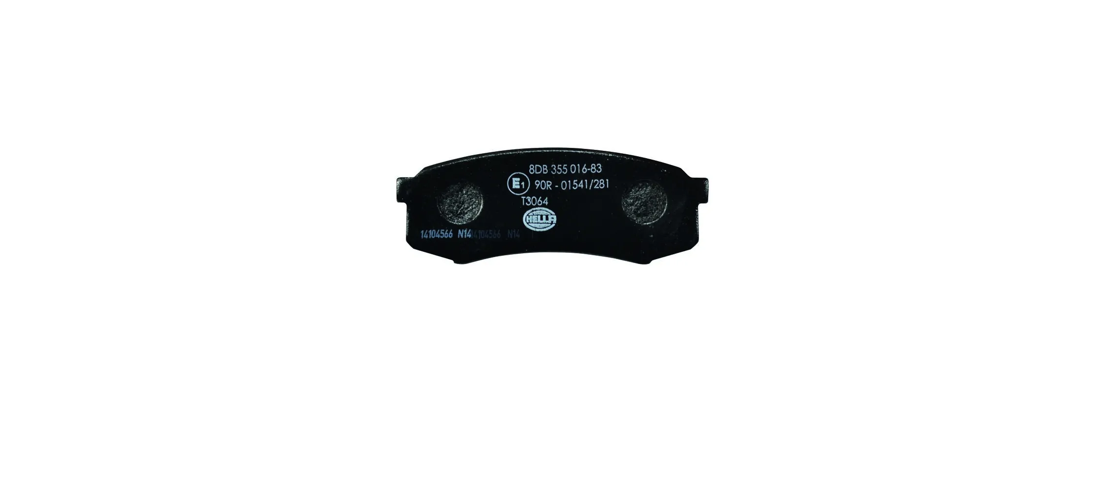 8DB355016831 HELLA Колодки гальмівні задні, дискові