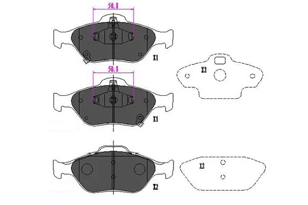 Передні тормозні колодки KBP9091 Kavo Parts