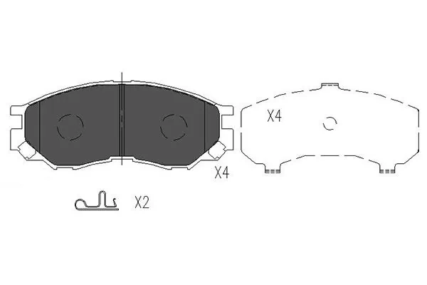 Передні тормозні колодки KBP5508 Kavo Parts