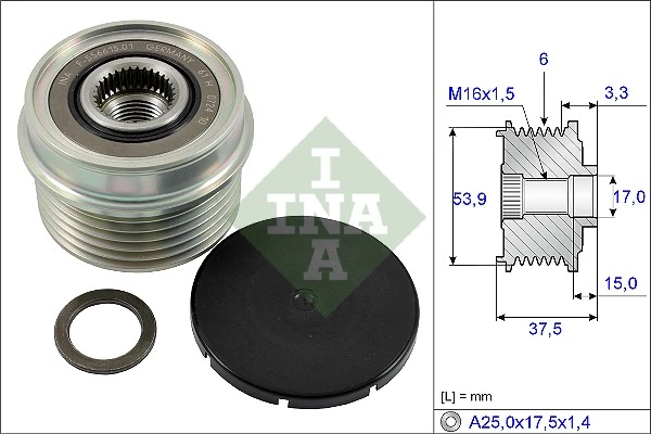 Шків генератора 940113010141 Magneti Marelli