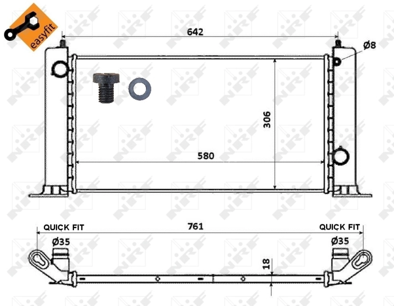 Купити 303008A2 Polcar Радіатор двигуна