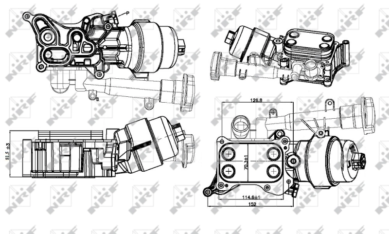Корпус масляного фільтра NRF 31327