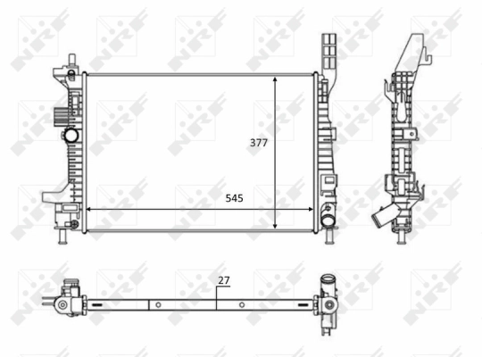 Радіатор основний Polcar 32C1082 ціна, від 64.46 USD