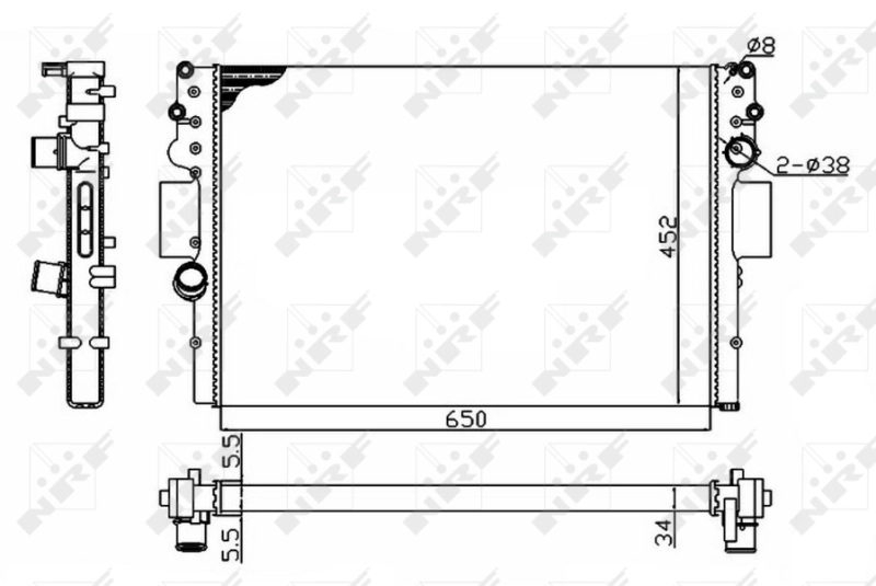 Купити 53614A NRF Радіатор двигуна