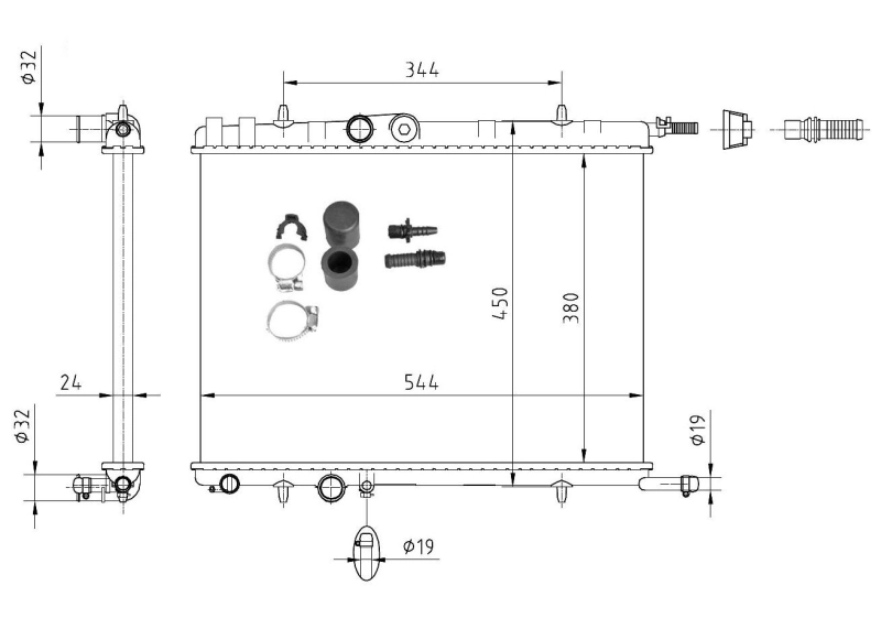 Радіатор охолодження NRF 53424A