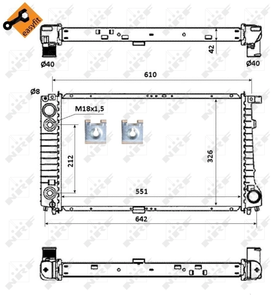 Радіатор охолодження NRF 53877
