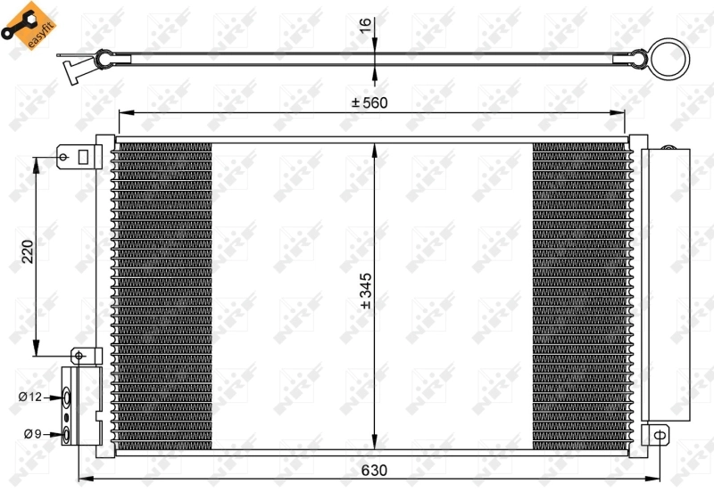 Радіатор охолодження кондиціонера NRF 35939