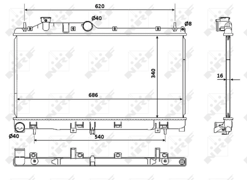 Радіатор основний Koyo PL092522 ціна, від 130.54 USD
