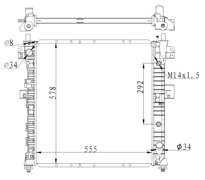 Радіатор основний Tangun P32105 ціна, від 106.70 USD