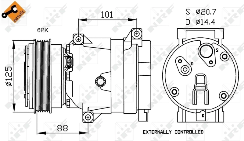 Компресор системи кондиціювання Polcar ZKK019A ціна, від 32.08 USD