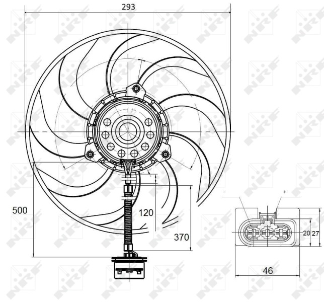 Вентилятор радіатора GMP 6Q0959455J ціна, від 38.47 USD
