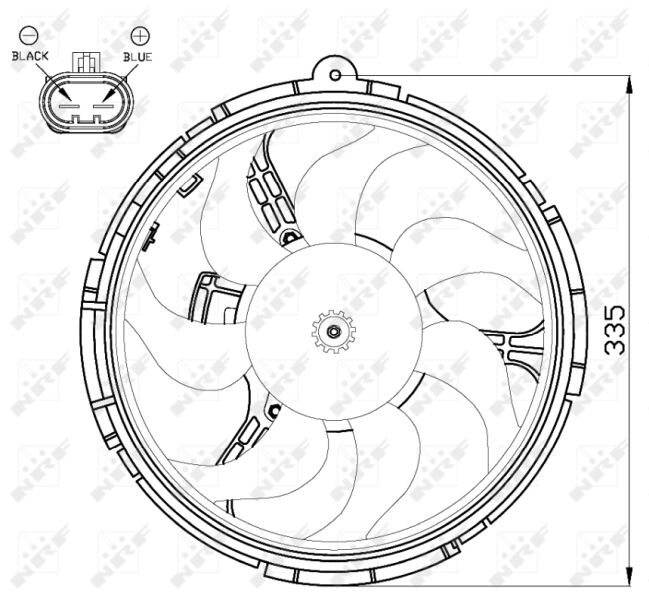 Вентилятор радіатора NRF 47505 ціна, від 73.99 USD