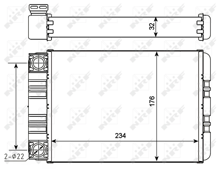 Радіатор обігрівача NRF 54274