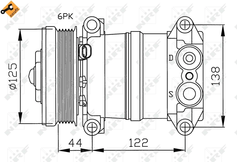 Компресор системи кондиціювання General Motors 89019224 ціна, від 46.47 USD