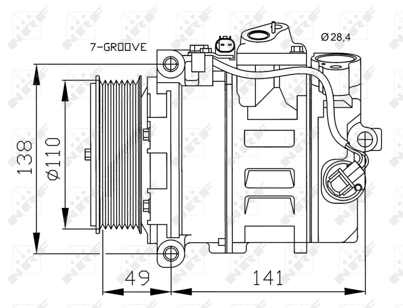 Компресор кондиціонера 68012247 Chrysler
